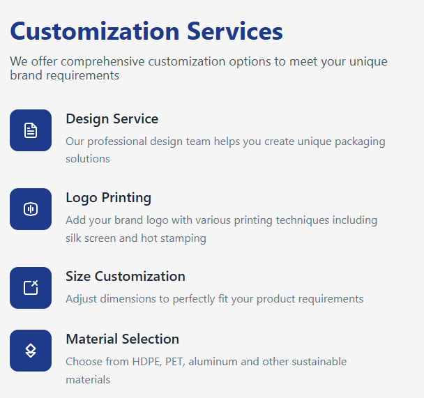 Customized cosmetic bottles Customized cosmetic bottles